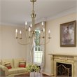 Beaumont Lane Contemporary 9 Light Chandelier in Antique Brass
