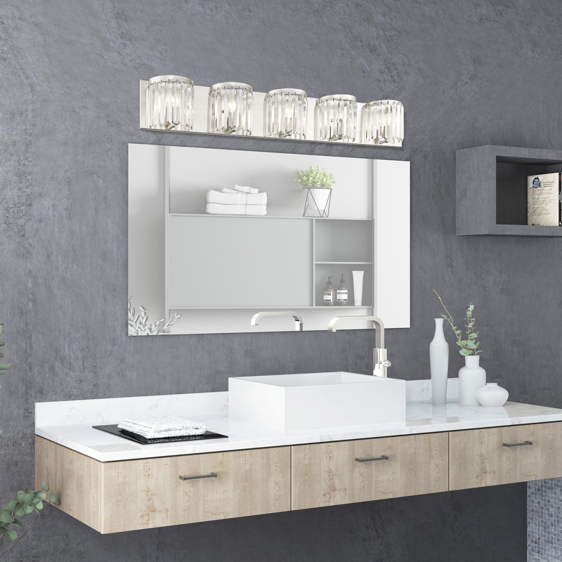 Beaumont Lane Contemporary Bath Light in Brushed Brushed Nickel