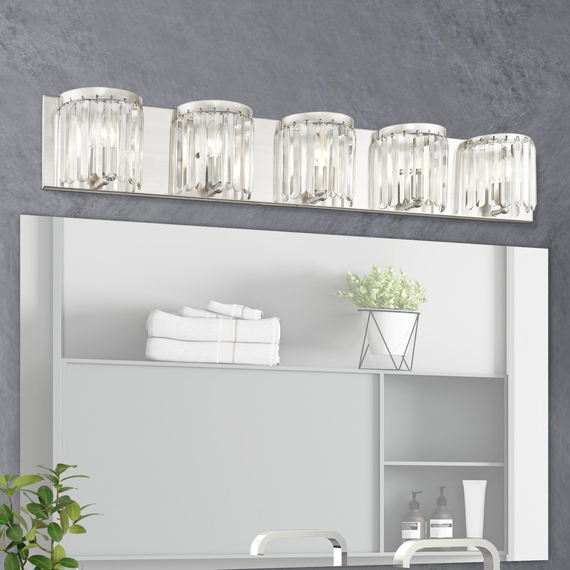 Beaumont Lane Contemporary Bath Light in Brushed Brushed Nickel