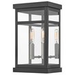 Beaumont Lane Contemporary 2 Light Outdoor Wall Lantern in Black