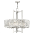 Beaumont Lane Contemporary Steel Chandelier in Brushed Nickel