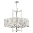 Beaumont Lane Contemporary Steel Chandelier in Brushed Nickel