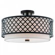 Beaumont Lane Contemporary 3 Light Semi Flush Mount in English Bronze