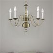 Beaumont Lane Contemporary 5 Light Chandelier in Antique Brass