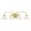 Beaumont Lane Contemporary Steel Bath Light in Polished Brass