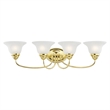 Beaumont Lane Contemporary Steel Bath Light in Polished Brass