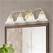 Beaumont Lane Contemporary Steel Bath Light in Polished Brass