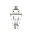 Beaumont Lane Contemporary Outdoor Post Lantern in Brushed Nickel