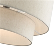 Beaumont Lane Modern 3-Light Metal & Fabric Pendant in English Bronze