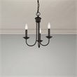 Beaumont Lane Contemporary Steel 3 Light Chandelier in Bronze