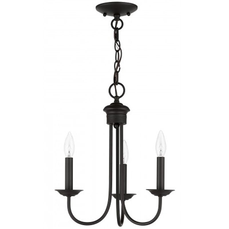 Beaumont Lane Contemporary Steel 3 Light Chandelier in Bronze