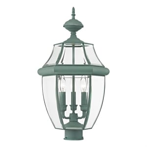 Beaumont Lane Contemporary 3 Light Outdoor Post Top Lantern