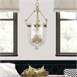 Beaumont Lane Contemporary 3 Light Antique Brass Chain Lantern