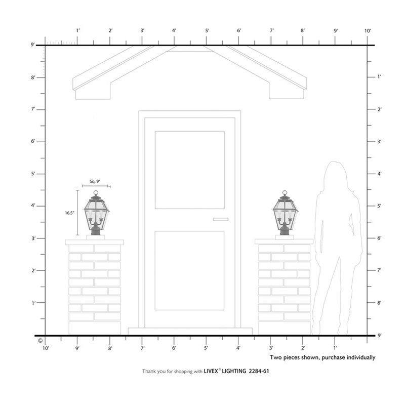 Beaumont Lane Contemporary 2 Light Outdoor Post Lantern in Charcoal