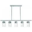 Beaumont Lane Contemporary 5 Light Linear Chandelier in Polished Chrome