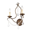 Beaumont Lane Contemporary 2 Light Venetian Golden Bronze Wall Sconce