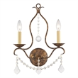 Beaumont Lane Contemporary 2 Light Venetian Golden Bronze Wall Sconce
