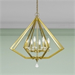 Beaumont Lane Contemporary 8 Light Chandelier in Polished Brass