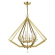 Beaumont Lane Contemporary 8 Light Chandelier in Polished Brass