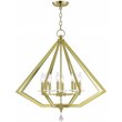 Beaumont Lane Contemporary 8 Light Chandelier in Polished Brass