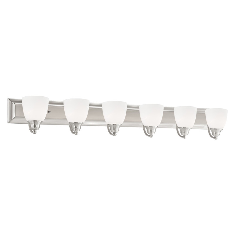 Beaumont Lane Contemporary 6 Light Brushed Nickel Bath Light