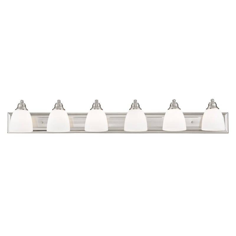 Beaumont Lane Contemporary 6 Light Brushed Nickel Bath Light