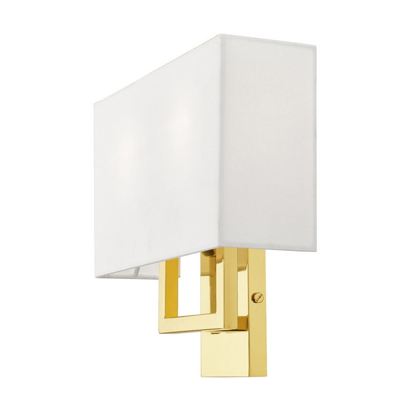 Beaumont Lane Contemporary 2 Light ADA Wall Sconce in Polished Brass