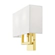 Beaumont Lane Contemporary 2 Light ADA Wall Sconce in Polished Brass