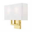 Beaumont Lane Contemporary 2 Light ADA Wall Sconce in Polished Brass