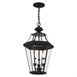 Beaumont Lane Contemporary Brass 3 Light Black Outdoor Lantern
