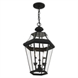Beaumont Lane Contemporary Brass 3 Light Black Outdoor Lantern