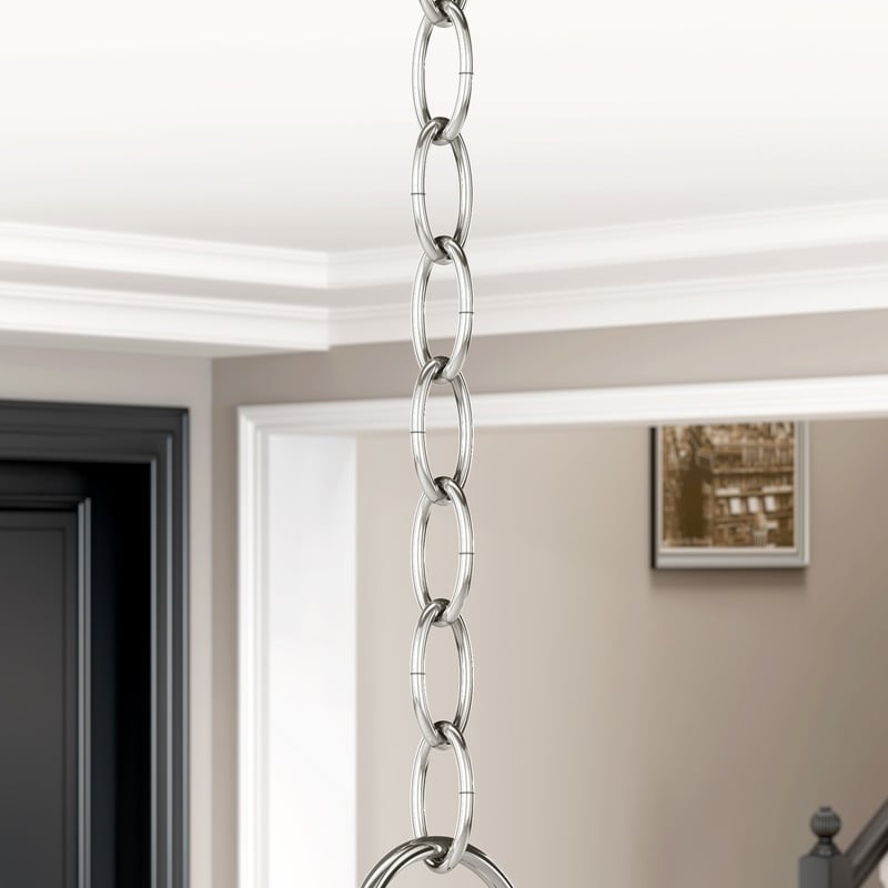 Beaumont Lane Contemporary Polished Nickel 3' Heavy Duty Decorative Chain