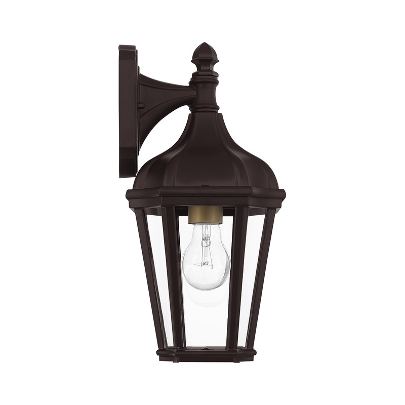 Beaumont Lane Contemporary Aluminum Outdoor Wall Lantern in Bronze