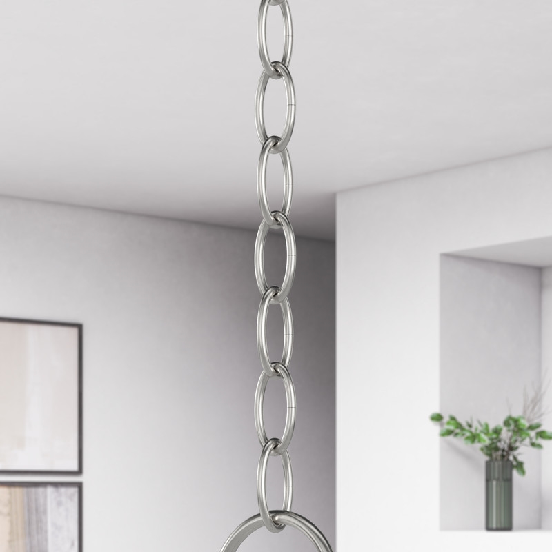 Beaumont Lane Contemporary Brushed Nickel 3' Heavy Duty Decorative Chain