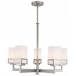 Beaumont Lane Contemporary 5 Light Chandelier in Brushed Nickel