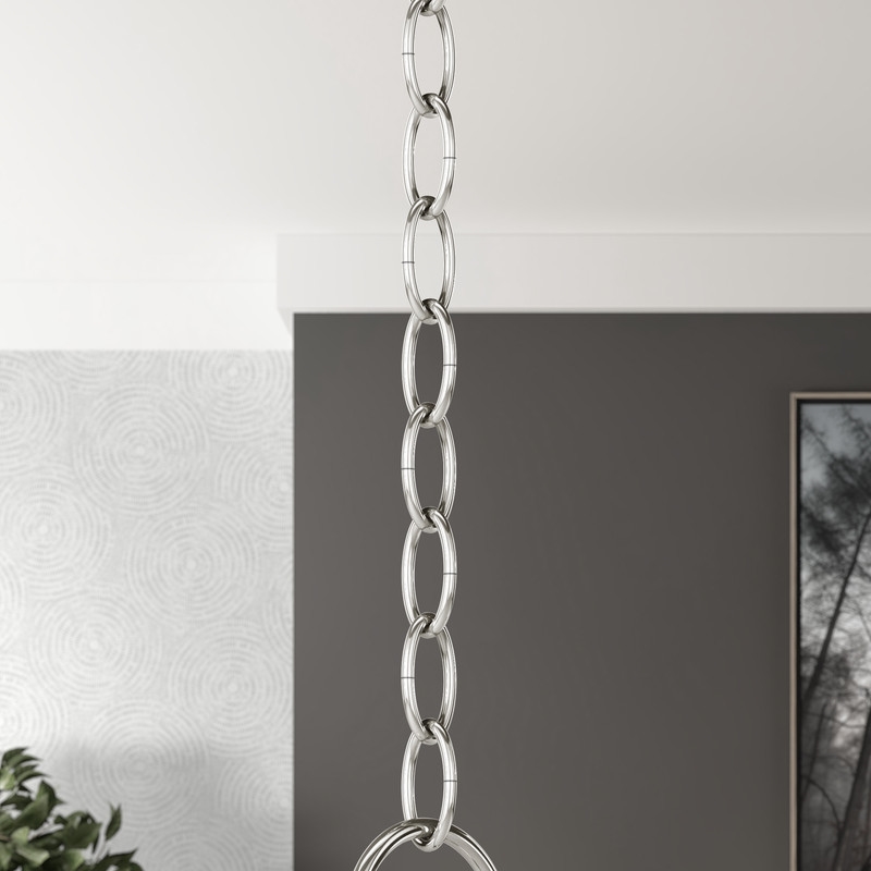 Beaumont Lane Contemporary Polished Nickel 3' Standard Decorative Chain