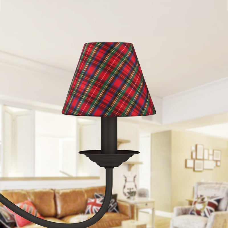 Beaumont Lane Contemporary Polyester Lamp Shade in Red Finish