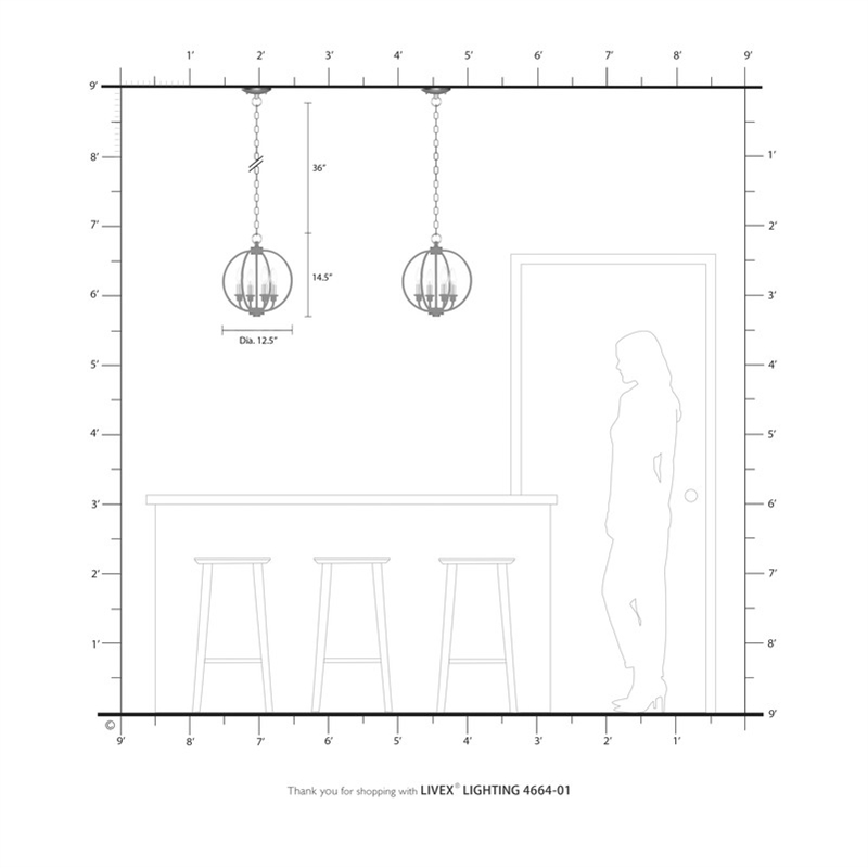 Beaumont Lane Contemporary Convertible Chain Hang/Ceiling Mount