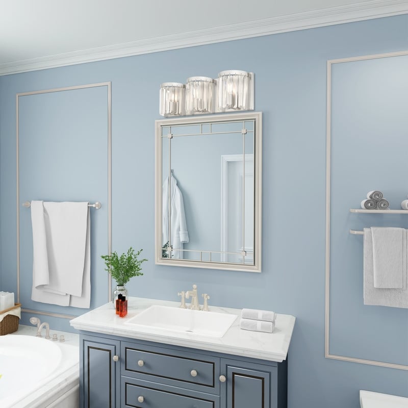 Beaumont Lane Contemporary Bath Light in Brushed Brushed Nickel