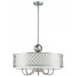 Beaumont Lane Contemporary 6 Light Pendant Light in Brushed Nickel