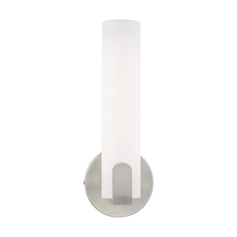 Beaumont Lane Contemporary 8W LED Metal ADA Wall Sconce in Brushed Nickel