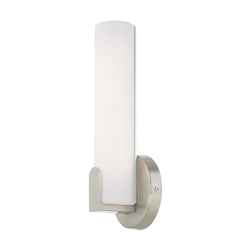 Beaumont Lane Contemporary 8W LED Metal ADA Wall Sconce in Brushed Nickel