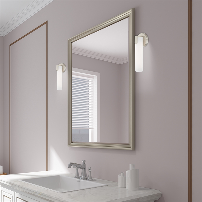 Beaumont Lane Contemporary 8W LED Metal ADA Wall Sconce in Brushed Nickel