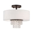 Beaumont Lane Contemporary 2 Light Semi Flush Mount in English Bronze