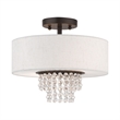 Beaumont Lane Contemporary 2 Light Semi Flush Mount in English Bronze