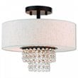 Beaumont Lane Contemporary 2 Light Semi Flush Mount in English Bronze