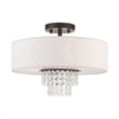 Beaumont Lane Contemporary 3 Light Semi Flush Mount in English Bronze