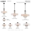 Beaumont Lane Contemporary 3 Light Semi Flush Mount in English Bronze