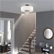 Beaumont Lane Contemporary 3 Light Semi Flush Mount in English Bronze