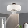 Beaumont Lane Contemporary 3 Light Semi Flush Mount in English Bronze